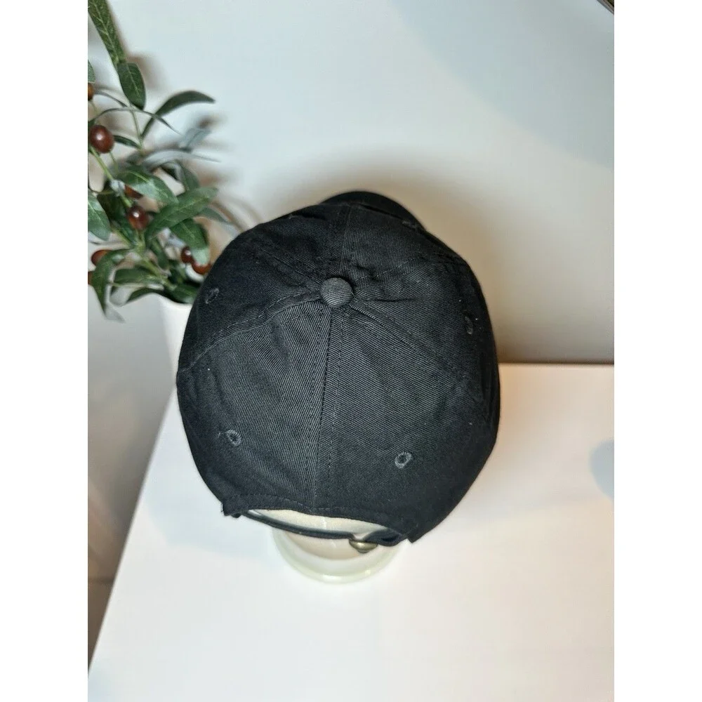 LGNDS Slideback Baseball Cap Black One Size Adjustable Dad Hat Cotton